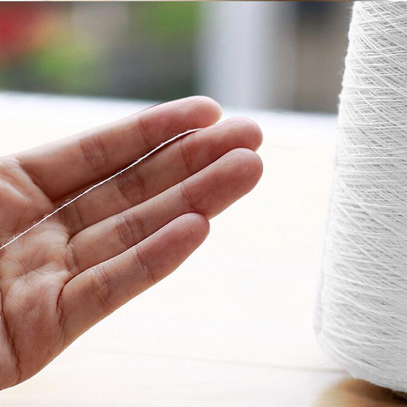 Unbleached 3000 Yards Polyester Sewing Thread for Sewing Machine (White)