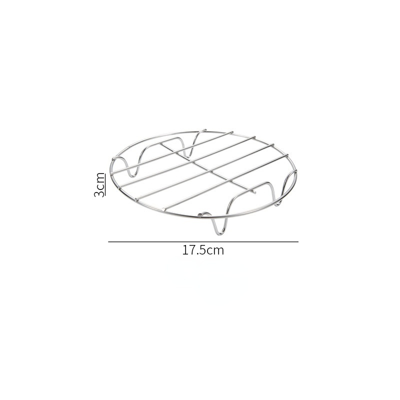304 Stainless Steel Baking Cooking Steaming Racks Pot Steamers Air Fryer Round Steaming Tray Cooking Rack Kitchen Accessories: light green