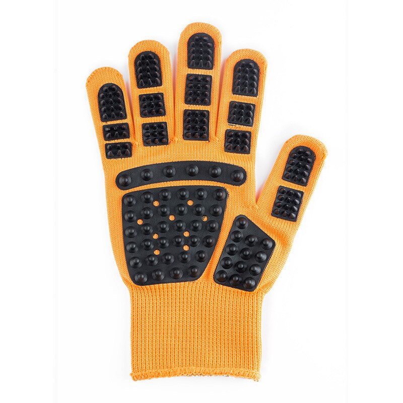 Huisdier handschoen kattenverzorgingshandschoen kattenhaar ontwarrende borstel handschoenen hondenkam voor katten bad schoon massage ontharingsborstels zacht: Linkerhand / Geel