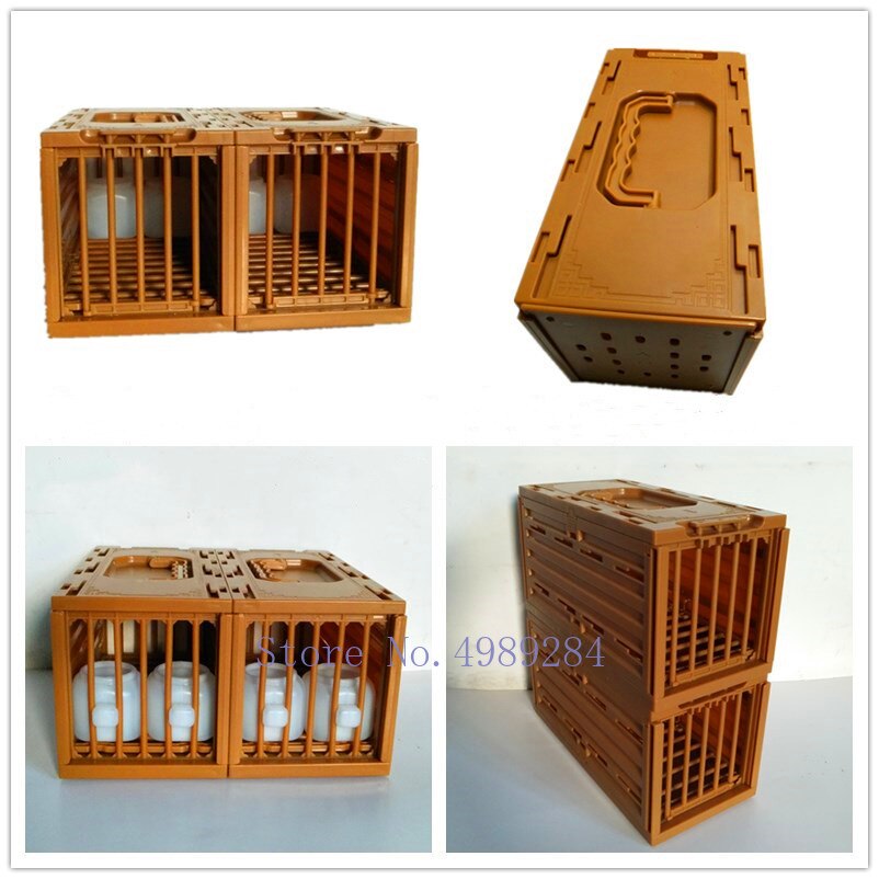 Jaula para pájaros creativa, empalme de plástico, portátil para transporte, jaula para pájaros, jaula de plástico para almacenamiento de mascotas, suministros para mascotas