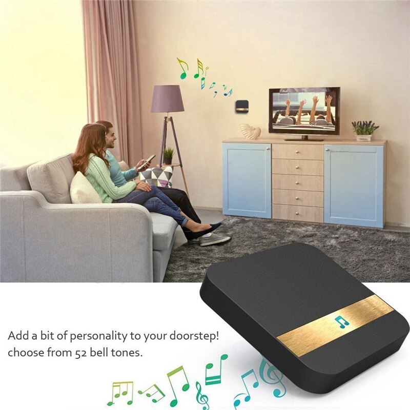 Nuovo Campanello Senza Fili A Distanza 300M Lunga Distanza Automatico di Chiamata Campana Elettronico Intelligente Impermeabile Campane Smart Home, Casa Intelligente Accesso