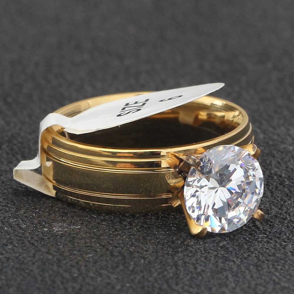 NIBA Jewelry womens jewelry accessories lot womens rings Gold Color Stainless Steel