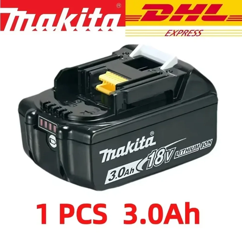 100% batterie Rechargeable d'origine Makita 18V 6.0Ah, pour batterie d'outils électriques Makita BL1830 BL1830B BL1840 BL1840B BL1850 BL1850B: Beige