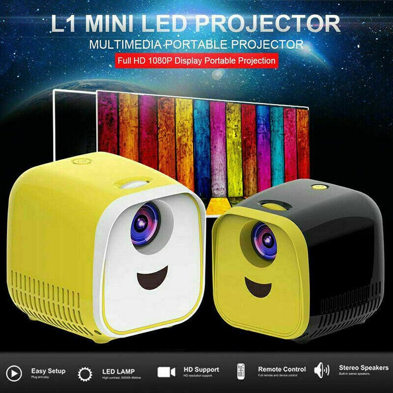 Mini Tasche Beamer WIFI USB Kinder tragbar Beamer 1000 Lumens 1080P HD Beamer LED Heimat Theater Kino HD USB HDMI
