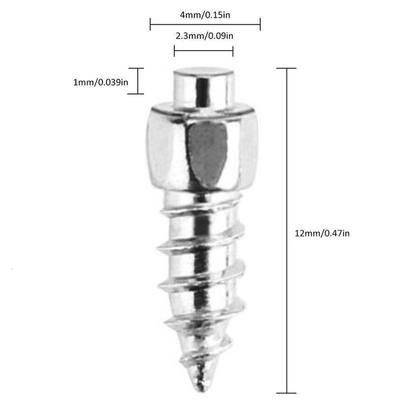 50pcs Winter Tire Spikes Car Tires Studs Screw Snow Spikes Wheel Tyre Snow Chains Studs For Auto Car Motorcycle SUV ATV Truck