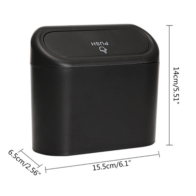 Car Accessories Storage Bin Portable Basket Vehicle Garbage Dust Case Truck SUV Van Multifunctional Trash Can