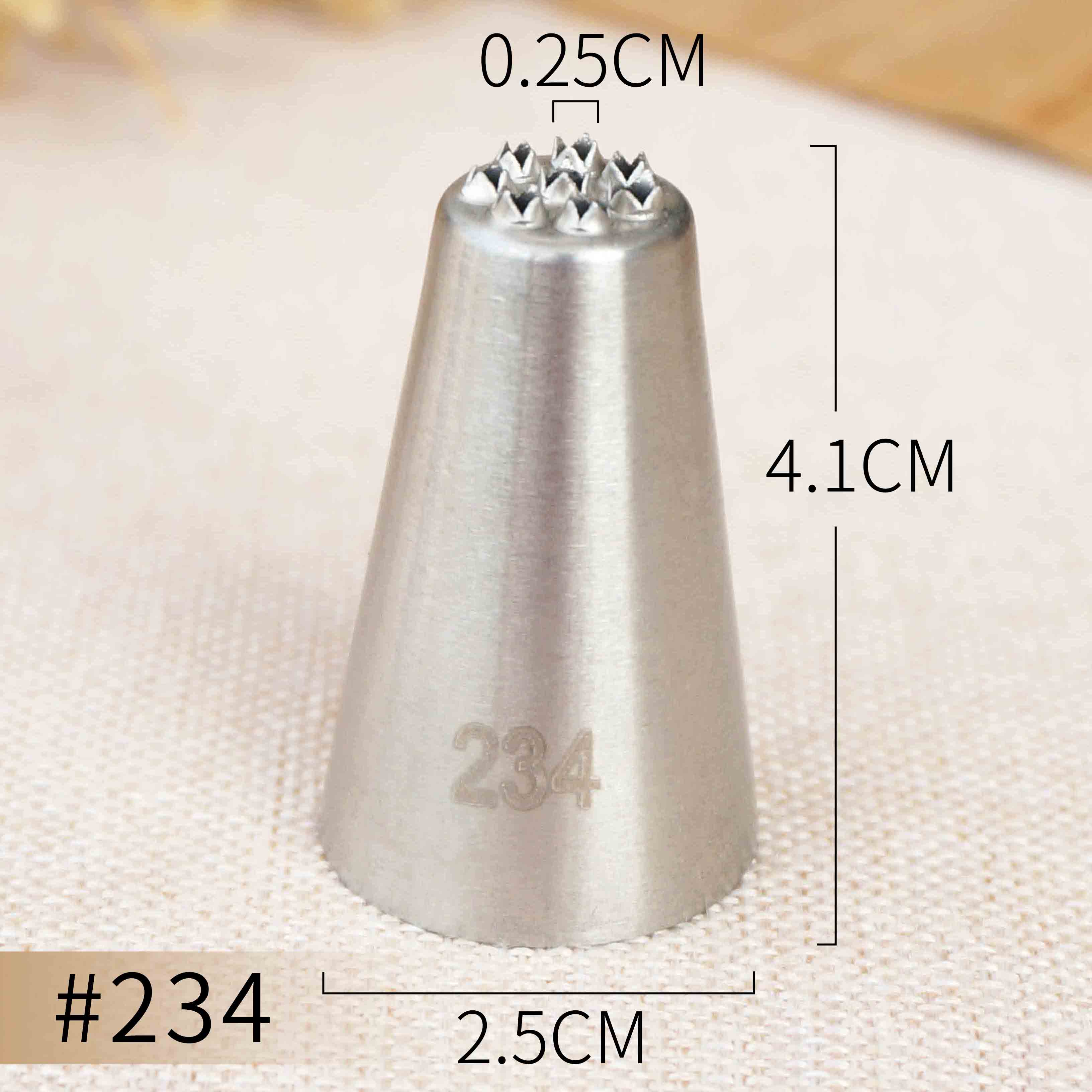 #234 Multi-Open Nozzle Tip Stainless Steel Icing Piping Tips Cake Cream Decorating Mouth For Grass Cupcake Mont blanc Cup Cake