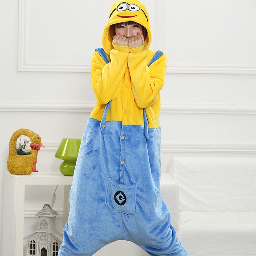 Pyjama à capuche à manches longues pour femme adulte, vêtement de nuit, motif dessin animé, Kigurumi, bleu, Animal, Halloween, noël