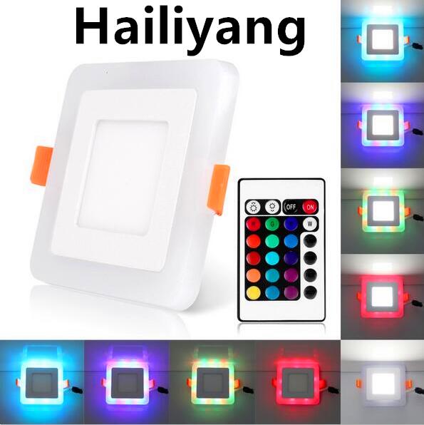 RGB Dimbare Led-paneel LED Licht Plafond met Remote 24-key Controller + Driver 2835 LEDS Plafond Verlichting voor Woonkamer