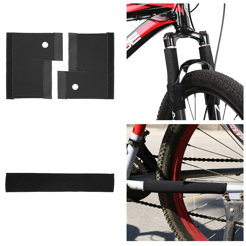 1 Paar Fiets Frame Chain Protector Fietsen Mountainbike Stay Voorvork Bescherming Guard Beschermende Pad Wrap Cover