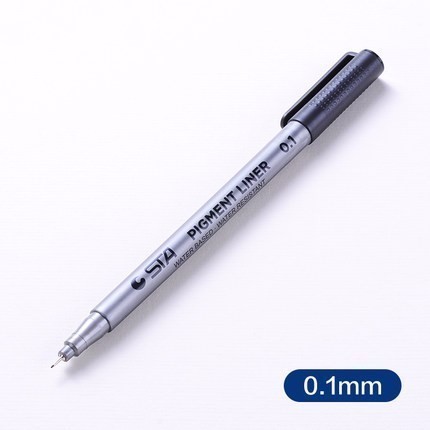 Sta 1 stk pigmentforing pigma mikron blækmarkørpen 0.05 0.1 0.2 0.3 0.4 0.5 0.6 0.8 forskellige spidser sort fineliner skitsepennen: 01