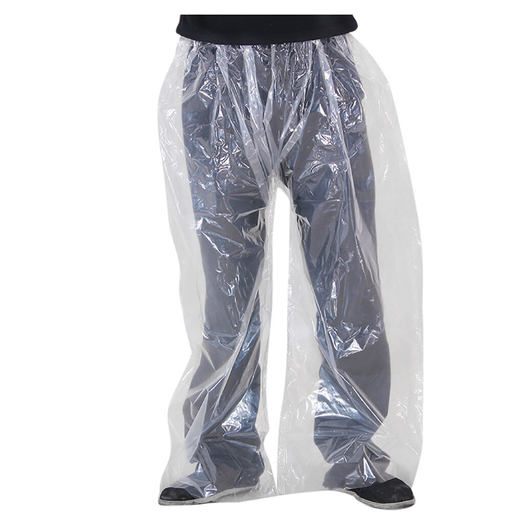Pantalon imperméable jetable Transparent, 1 pièce, vêtement de pluie, pour voyage en plein air, pour moto, cyclisme, AD: Default Title