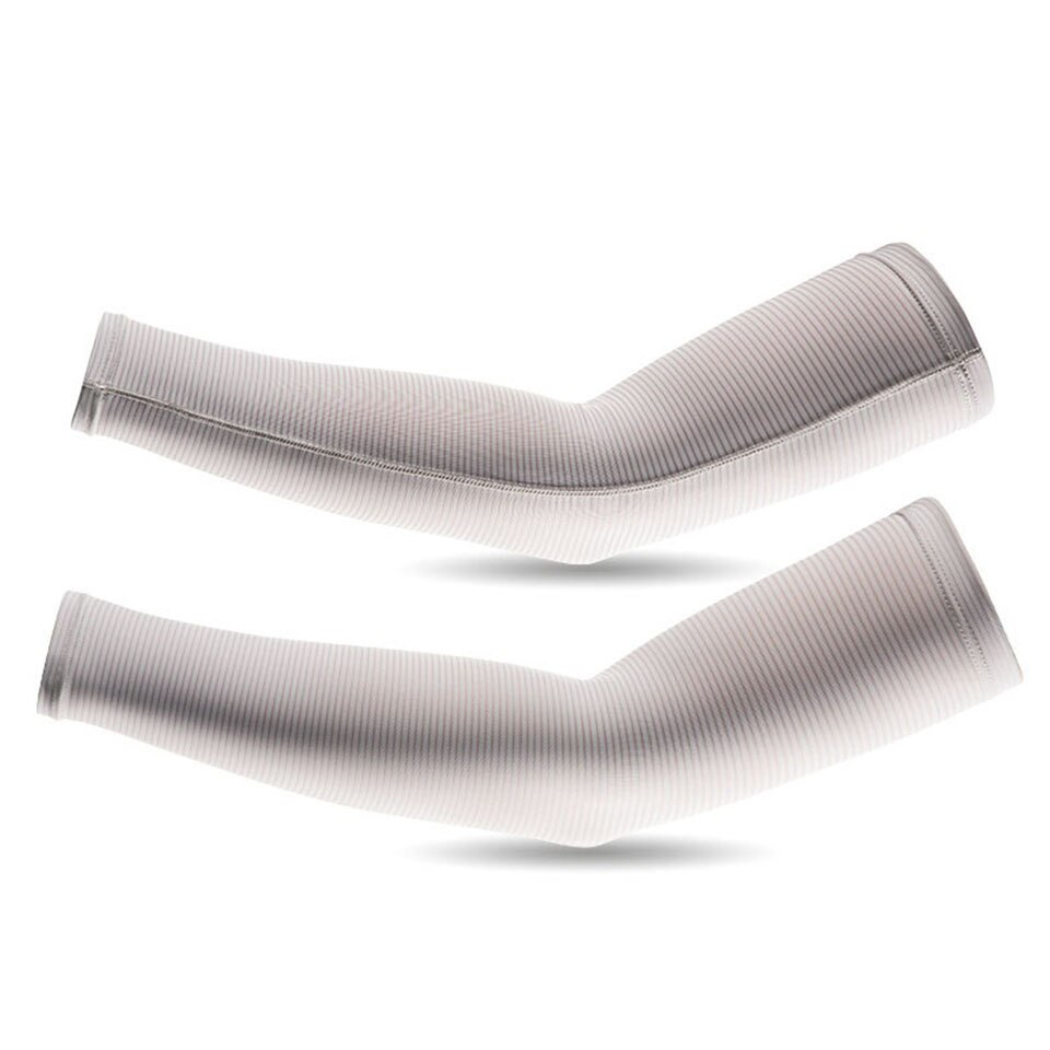 Manchettes de Protection solaire pour hommes et femmes, 2 pièces, manchette respirante à séchage rapide, chauffe-bras pour cyclisme, vélo, Golf, sport: Grey