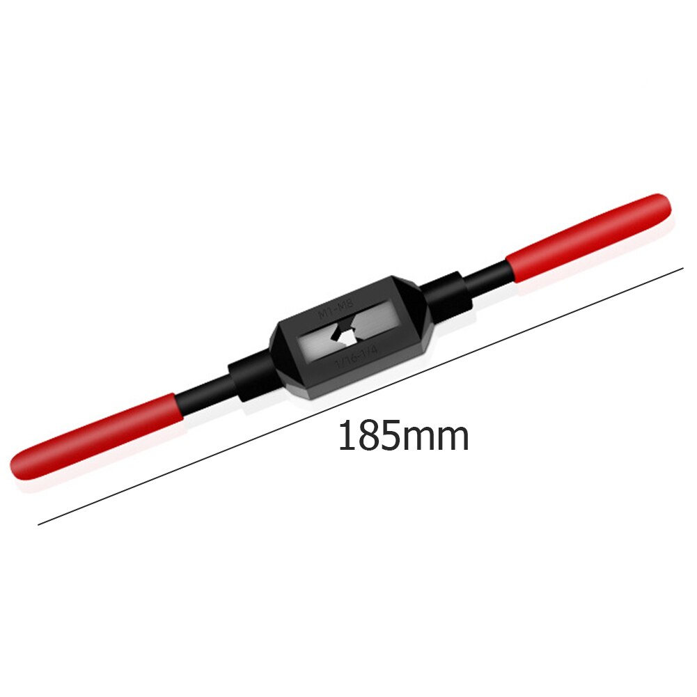 Adjustable Thread Tap Wrench Holder Carbon Steel Hand Tapping Tools for Taps Die Hand Tool Accessories Supplies: M1-M10 185mm