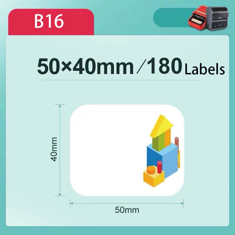 【Niimbot B21/B3S Label】Cartoon Cute Label tape Label Sticker used for B21/B3S Label Maker Label Printer: B16