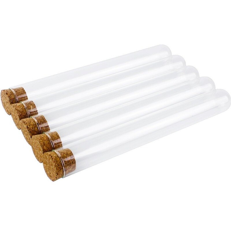 Tubos de ensaio de vidro de alta qualidade com rolha e 1 escova, 80ml, 25x200mm