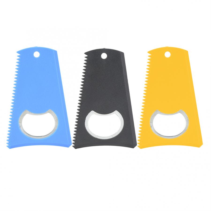 Surfboard Wax Comb Surf Board Longboard Wax Remover Surfing Accessories Wax Cleaning Tool with keychain Hole for Water Sports