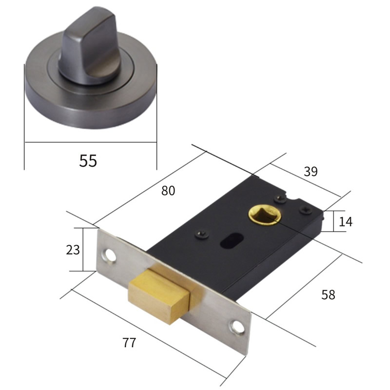 One-sided reverse door lock,Invisible door handle for living room bathroom,Background wall concealed lock,Security anti-theft
