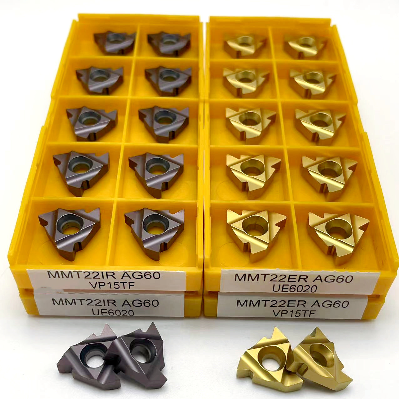 MMT22ER/IR AG60 VP15TF/US735/UE6020-insertos de carburo, herramienta de torneado de hilo, herramientas de corte de máquina, inserto de torneado CNC, herramienta externa