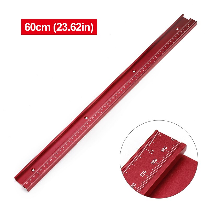 T Track with Scale Alloy T-tracks Slot Miter Track 300-800mm Woodworking Saw Table Workbench DIY Tools: 60cm