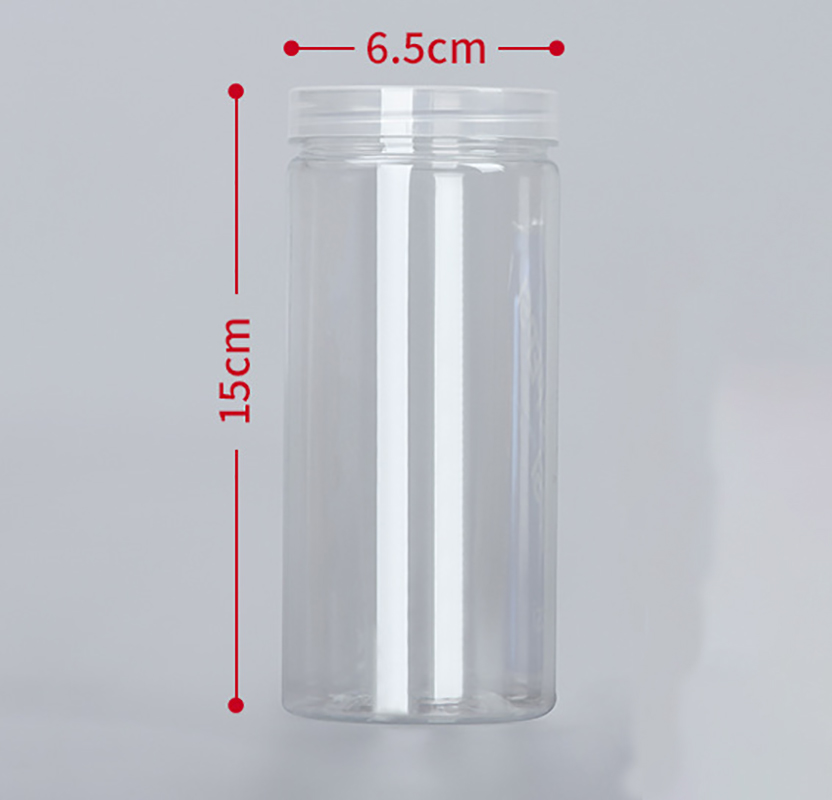 Transparenter versiegelter Tank Lebensmittel versiegeltes Glas mit Deckel Kunststoff kreisförmige Aufbewahrung eimer Dosen Nussglas Sonstiges Getreide tank: Freier Raum