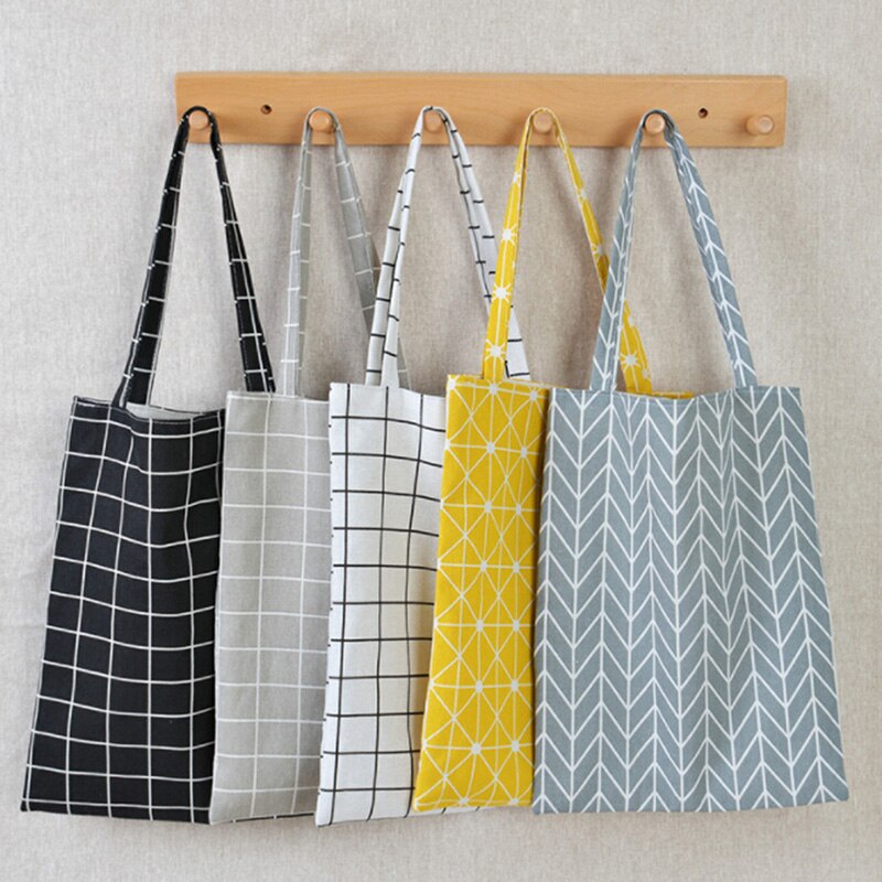 5 stijlen canvas geruite tas messenger outdoor katoenen schouder geruit winkelen
