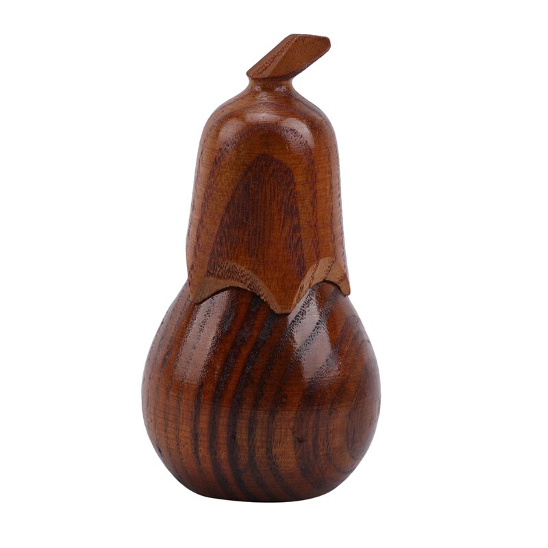 Wooden Toothpick Holder Eggplant Shape Holder Box Toothpick Jar Home Desktop Toothpick Decoration Box