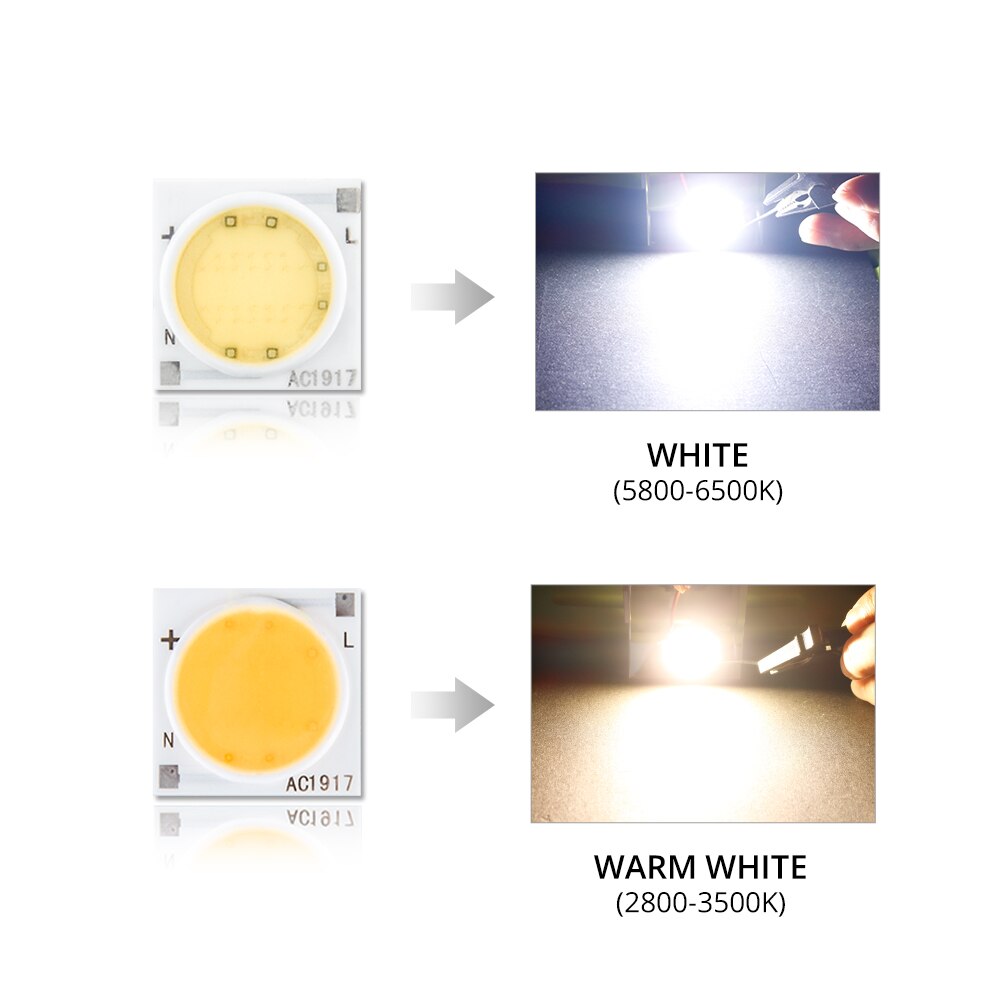 Lampe COB puce LED en céramique, 3W, 5W, 7W, 9W, 20W, 30W, 220V, tableau de diodes matricielles lumière LED, haute puissance, IC, pas besoin de pilote