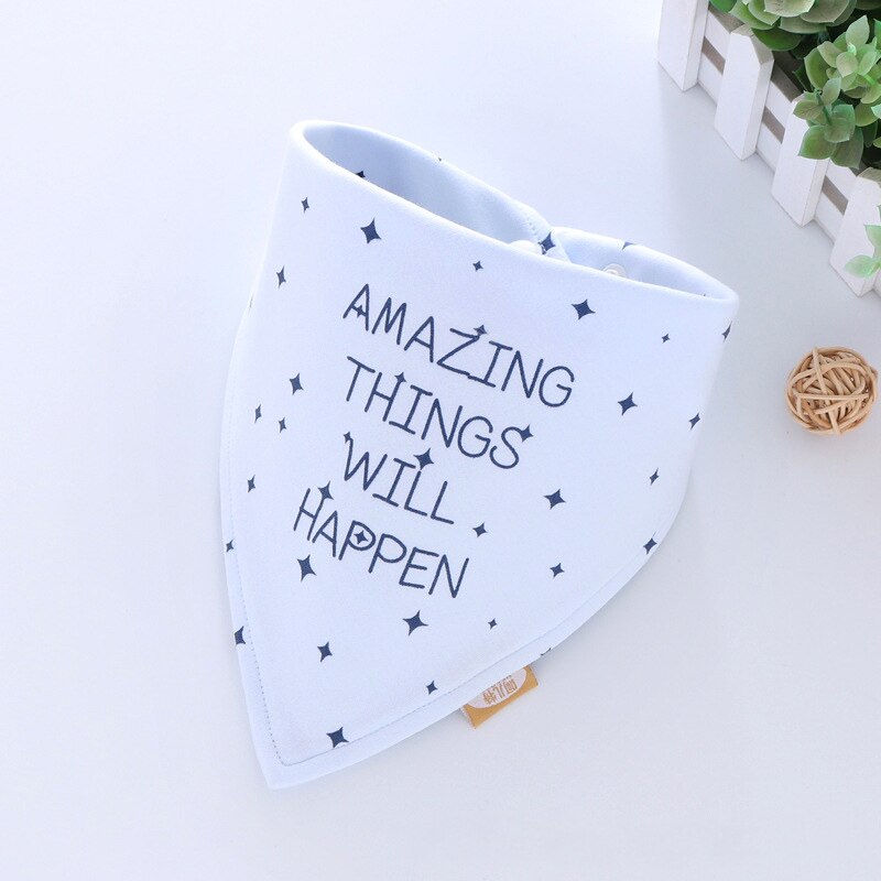 Style Baby Bibs Girls Boys Baby Babador Cotton Print Infant Bandana Bib Towel Baby Feeding Burp Cloths Stuff Accessories: style 1 star