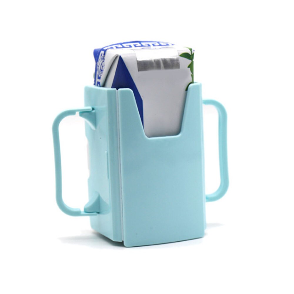 Infant Baby Bottle Cup Milk Holder Adjustable Safety Baby Toddler Juice Milk Box Drinking Bottle Cup Holder Anti-Spill Container