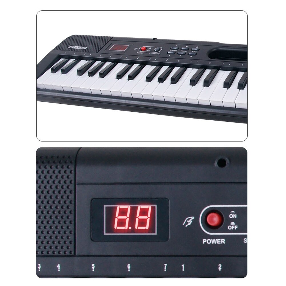 61 Keys Digital Music Electronic Keyboard Dual Power Mode Multifunctional Electric Piano for Kids Piano Student Beginners