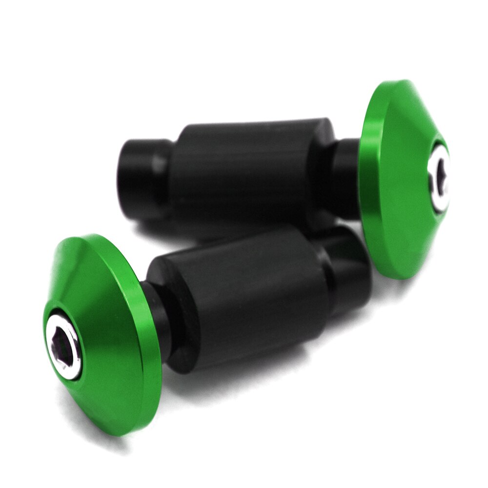 Universal Motorcycle Handlebar CNC Handle Bars Ends Hand Grips For YAMAHA Virago 535 Honda Shadow 600 VTX 1300 Rebel Kawasaki: Green