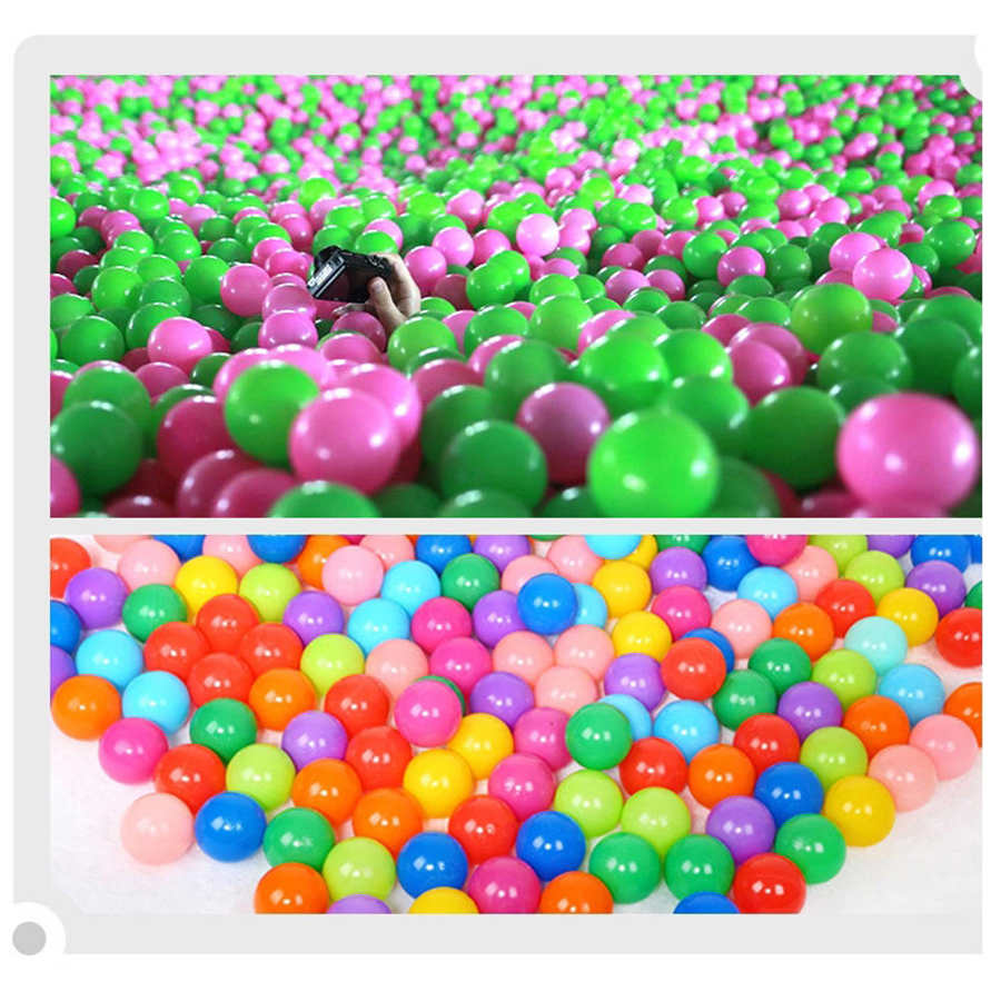 100Pcs Oceaan Ballen Speelgoed Voor Water Zwembad Zachte Plastic Milieuvriendelijke Kleurrijke Zachte Plastic Bal Speelgoed Water Oceaan Bal Outdoor speelgoed