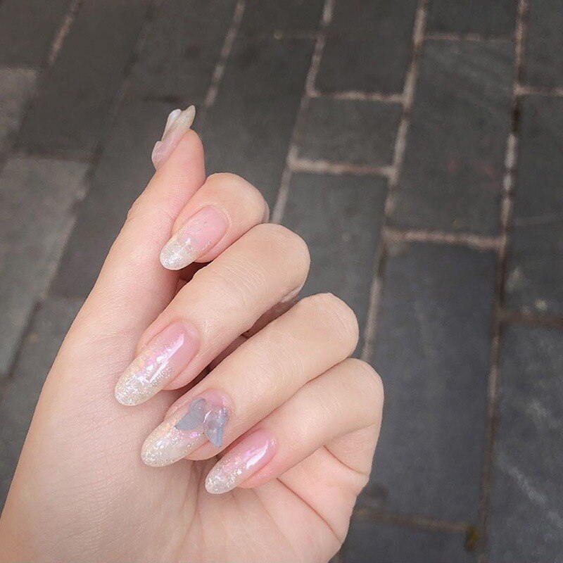 24 stuks nepnagels nail art decoratie press on nails ballet nageltips met lijm nail art tools: Jp1149-b3