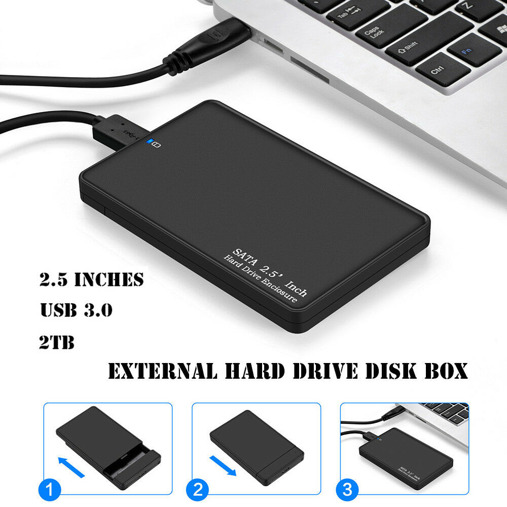 USB 3.0 To 2.5 Inch SATA Hard Drive External HDD Enclosure 2TB Dual LED Light Indication Mobile Hard Disk Box​