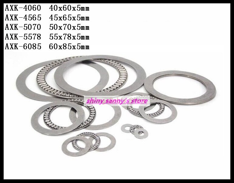 AXK5578 Thrust Needle Roller Bearings 55x78x3mm With AS5578 Washers 2pcs - View #3