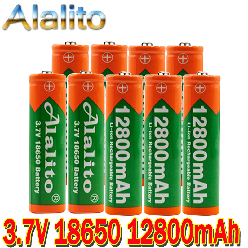 3.7V 18650 12800 Mah Oplaadbare Batterij Hoge Capaciteit Li-Ion Oplaadbare Batterij Voor Zaklamp Zaklamp Koplamp Batterij