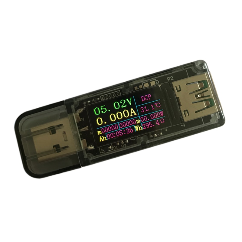 Kleur screen 5A usb tester dc digitale voltmeter amperimetro voltage current meter ampèremeter detector power bank lader indicator