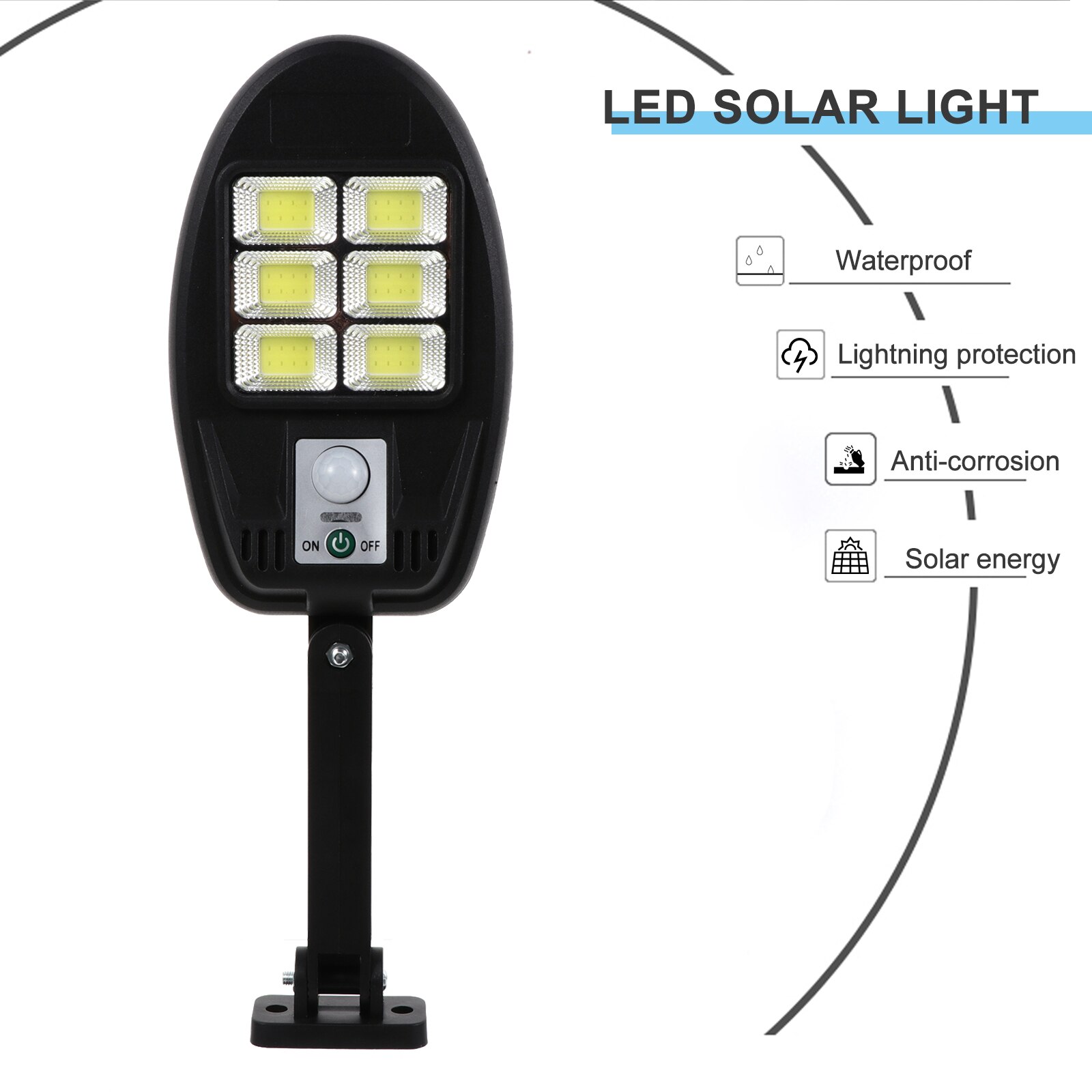 1 Set Solar Light Waterproof Street Lamp LED Human Body Induction Lamp