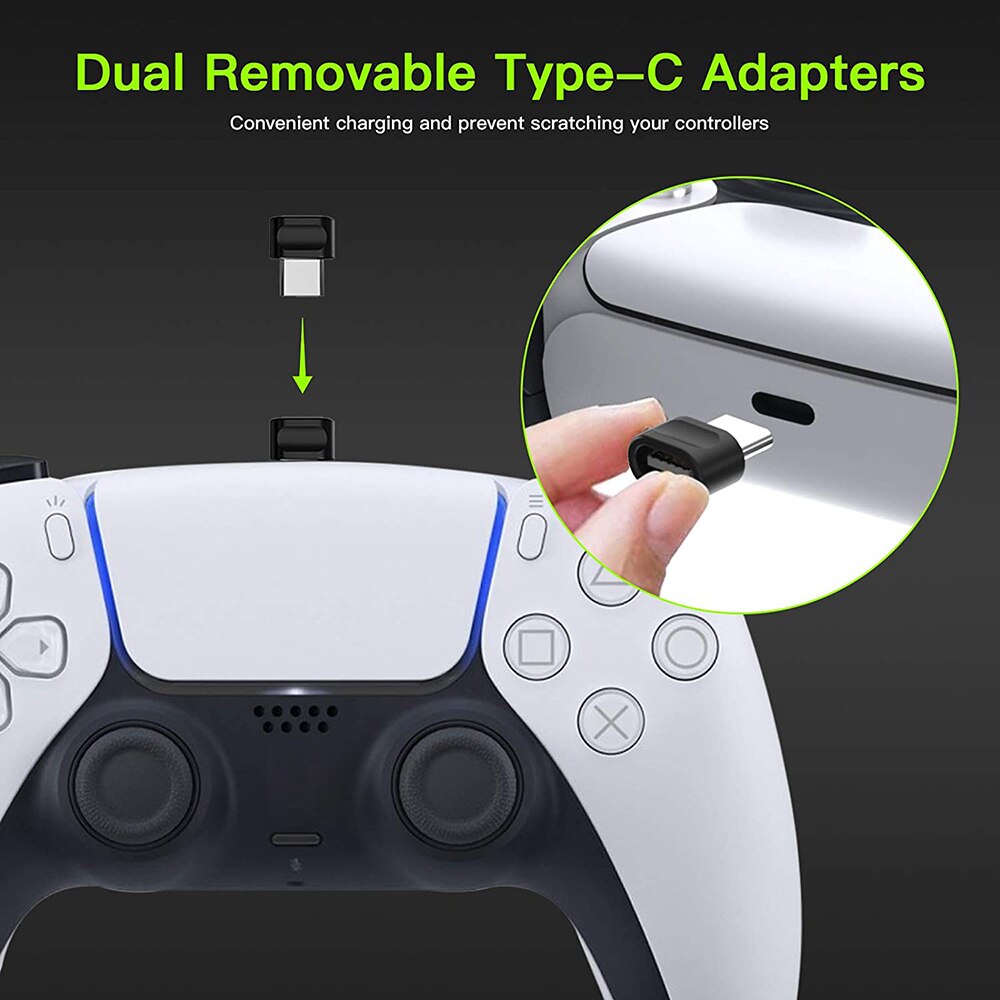 Dual Charging Dock Handvat Type-C Interface Duurzaam Stand Opladen Energie Efficiënte Voor PS5 Gaming Controllers Handgrepen Kit