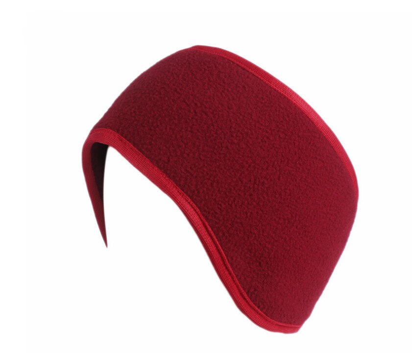 Men's and women's winter double fleece warm headband earmuffs ear bag with Velcro adjustment: Dark Grey