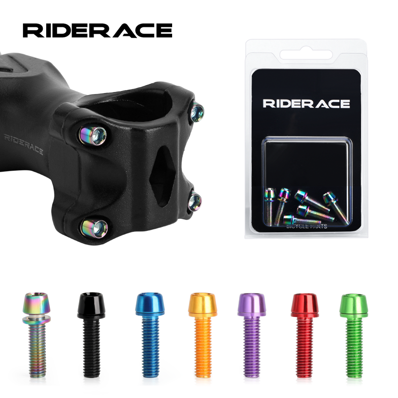 6 teile/satz Fahrrad Lenker Schrauben Titan-überzogene Bunte Edelstahl M5 * 18 MM MTB Fahrrad Griff Bar Vorbau Steigleitung Schraube in Schrauben