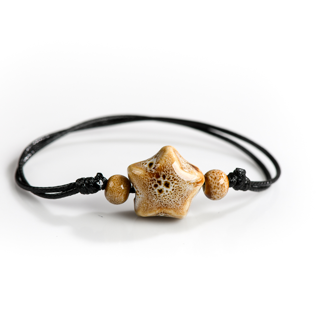 Bracelet de cheville en céramique, tissé à la main, étoile multicolore, Simple, 2 pièces, 40% de réduction, , XN598: XN5984