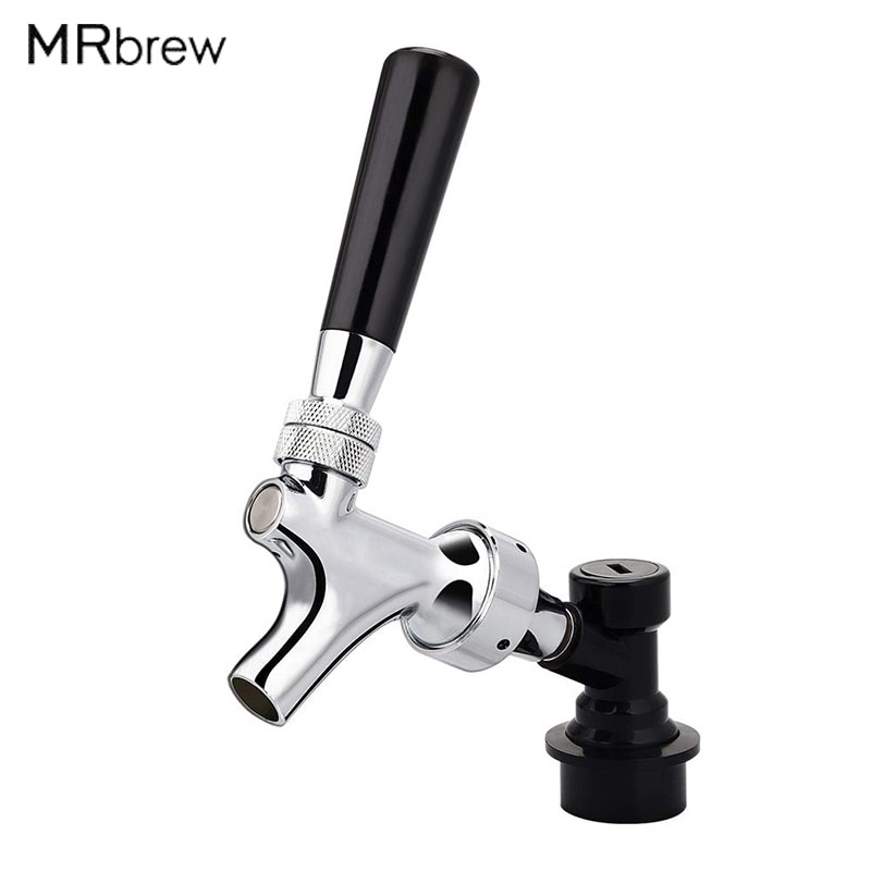 Beer Tap Faucet With Ball Lock Liquid Quick Disconnect Chrome Plating Faucet Beer Keg Tap For HomeBrew Beer Soda Dispenser Tools