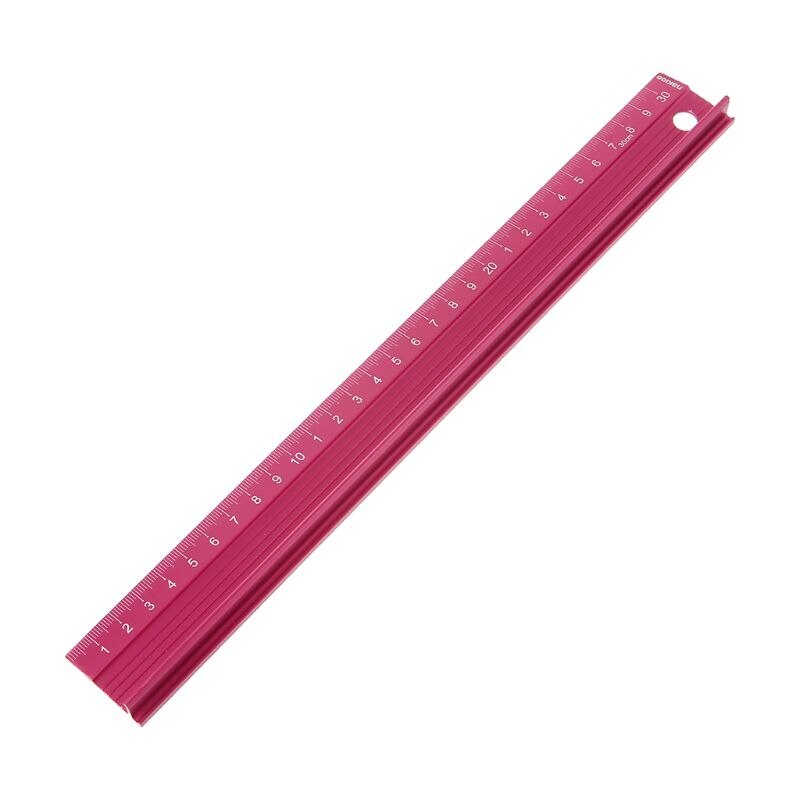 Regla recta de aleación de aluminio, balanza protectora, herramienta de dibujo para ingenieros, 20/30/45cm