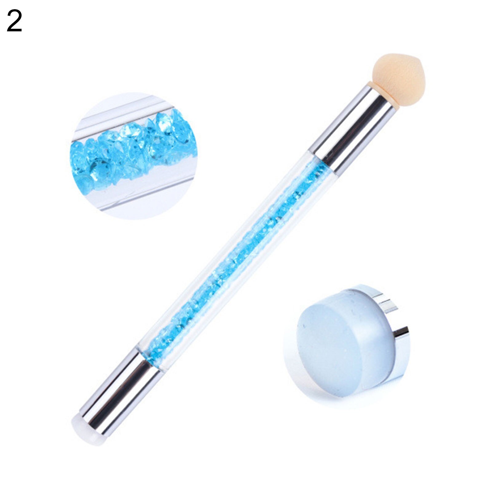 Accessoires pour ongles, tampon à tête Double face, polissage, peinture, dessin, manucure, stylo, outil de Nail Art,: 2