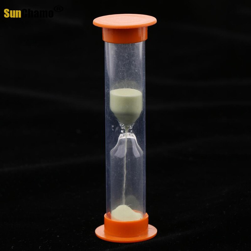 1 Minuut Glow In Dark Oranje Zandloper Zand Timer Klok Kids Tanden Borstelen Games Speelgoed Glow In The Dark Novety item Kind