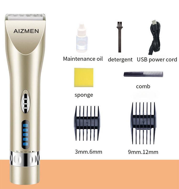 Rechargeable Hair Clipper Electric Hair Trimmer For Children Elders Hair Cutter Hair Care Tools: Gold