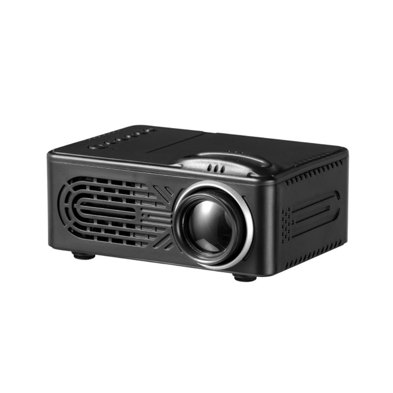 1080p full hd mini bärbar skärm för hemmedia videospelare overheadprojektor 6.1: Svart
