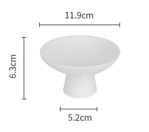 Green Glaze High Fruit Bowl Ceramic High Sashimi Plate Tea Plate Decoration: A